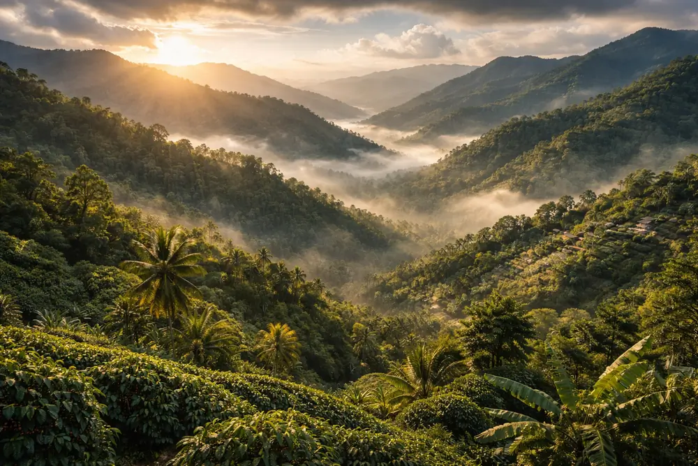 Paysage des Blue Mountains en Jamaïque