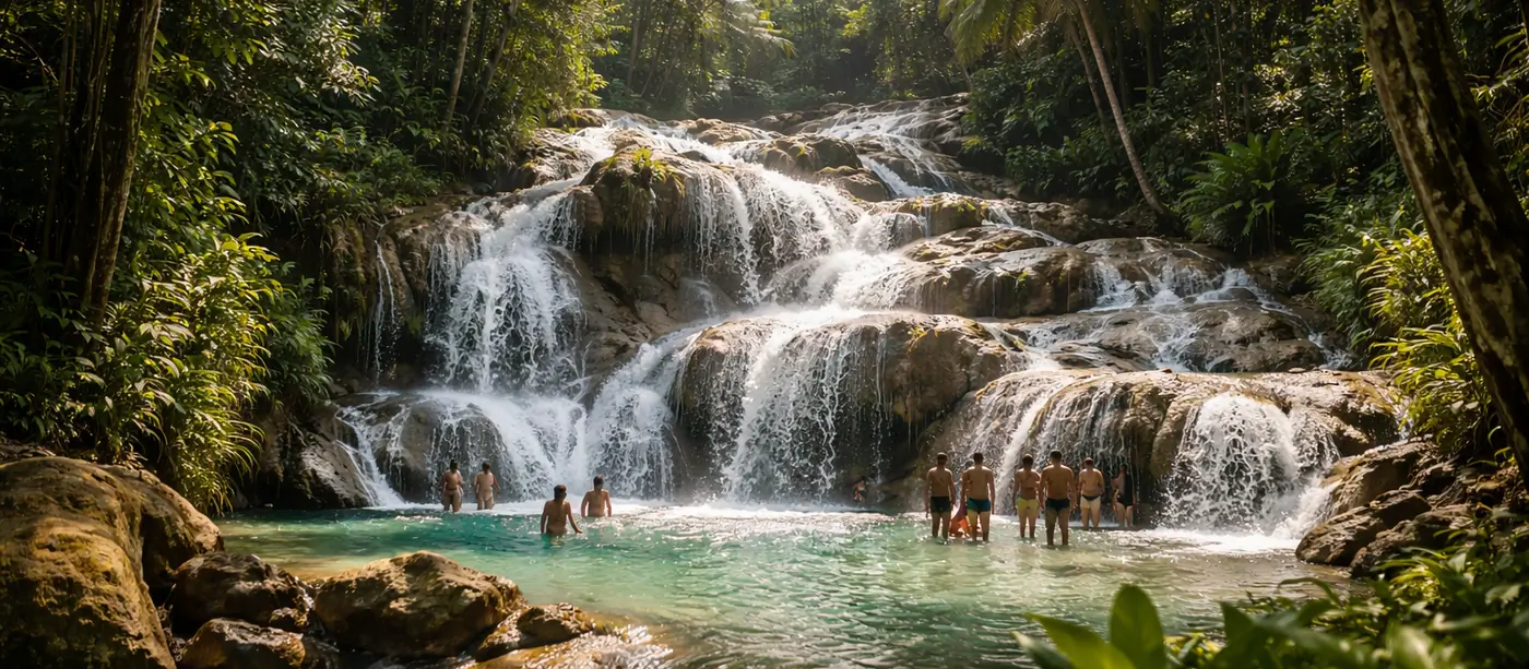 Cascade tropicale en Jamaïque