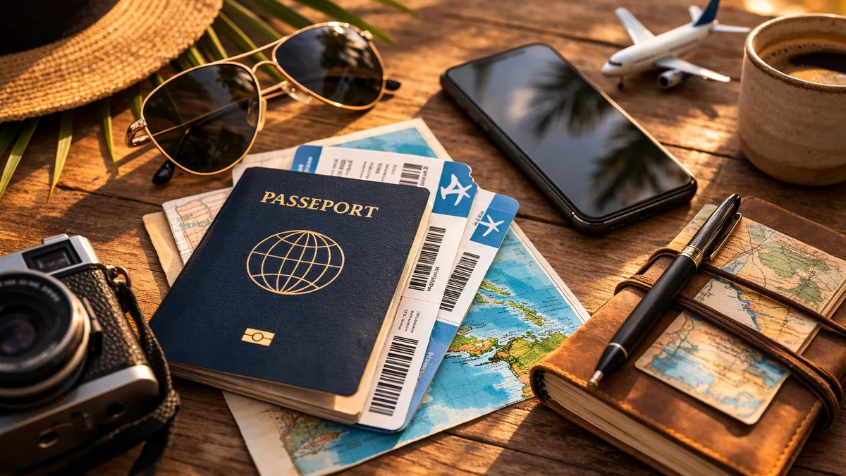 Checklist documents voyage : passeport, billets et préparation départ