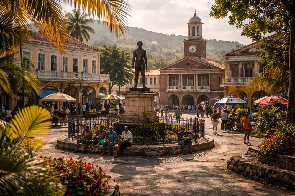 Centre historique de Montego Bay en Jamaïque
