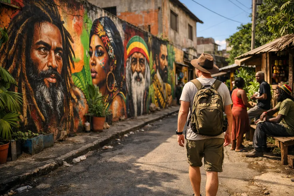 Fresques de street art à Downtown Kingston en Jamaïque