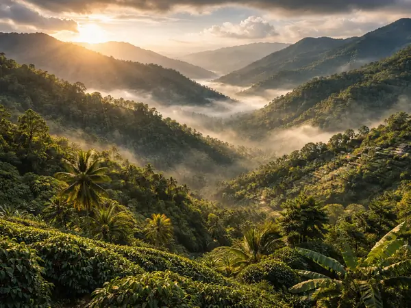 Paysage des Blue Mountains en Jamaïque
