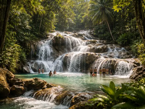Cascade tropicale en Jamaïque