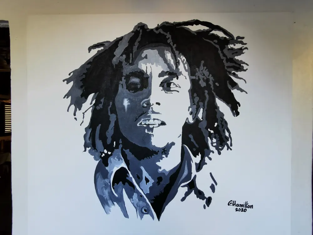 Portrait Bob Marley Nine Miles jamaique